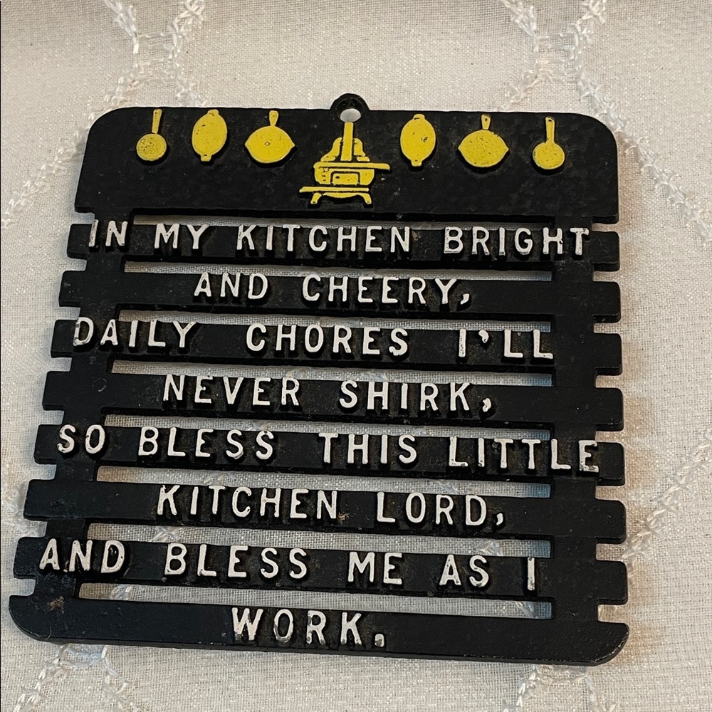 Vintage Cast Iron Kitchen Wall Decor